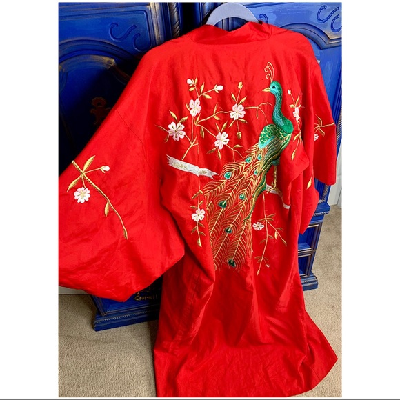 Ichiban Other - VTG Ichiban Authentic Kimono Embroidered Peacock